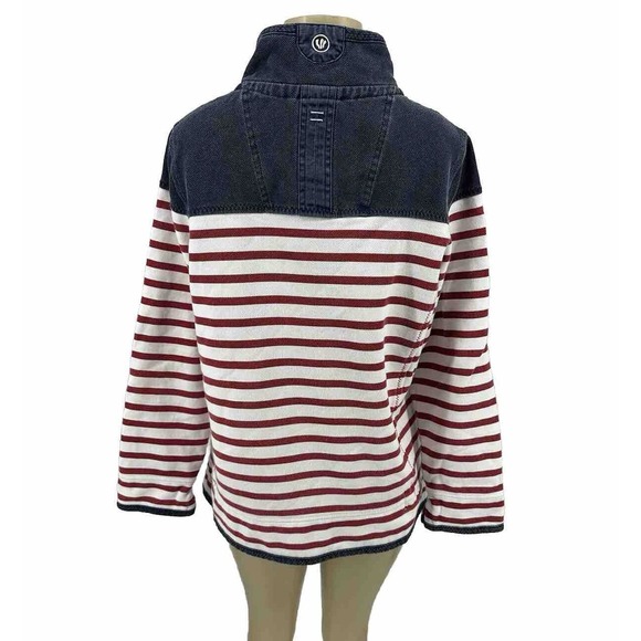 GUC - FatFace Airlie Womens Striped Pullover Sweatshirt - Size XL - Picture 3 of 8